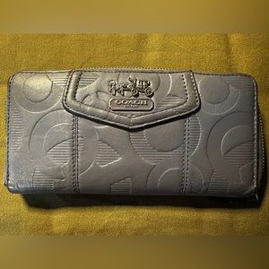 COACH zip around wallet